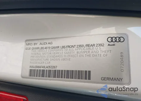 2020 Audi A4 Premium 40 Tfsi Front-Wheel Drive S Tronic z USA, uszkodzony, nr VIN WAUGMAF48LA053267